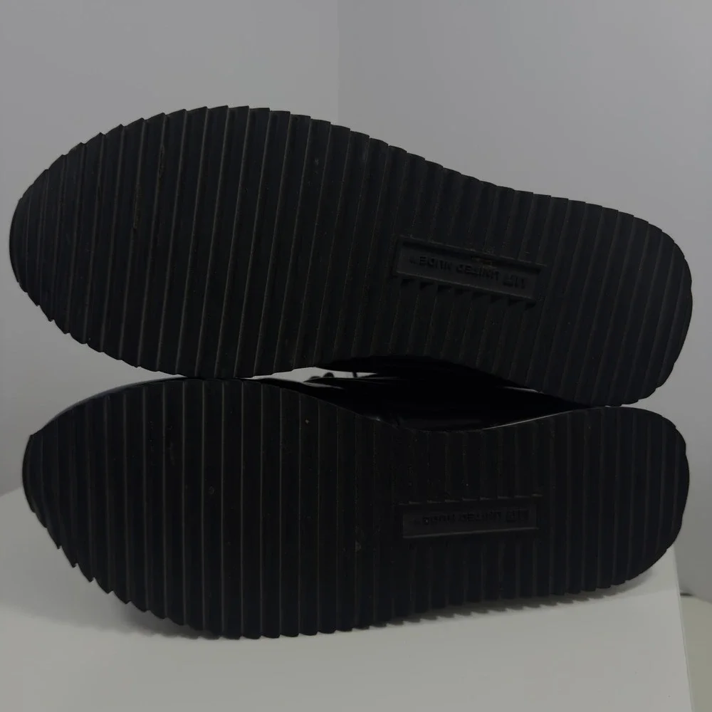 United Nude Sneakers Mens 9 Black Blue Quilted Leather Low‎ Top Shoes